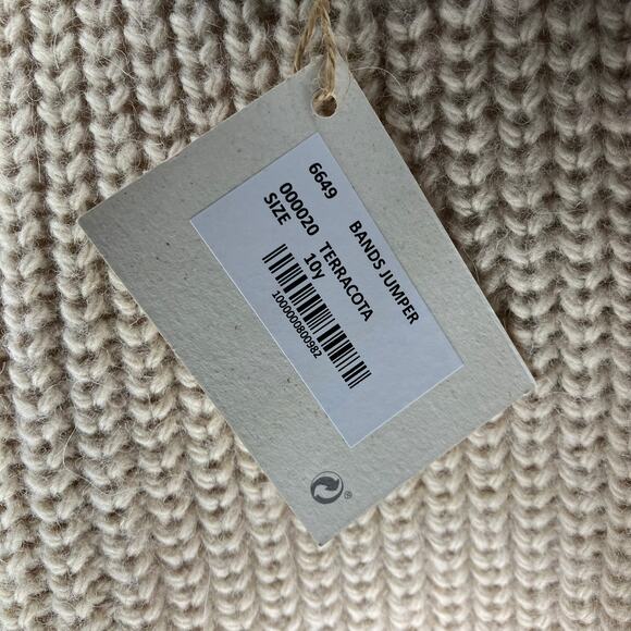 NWT BUHO Bands Jumper Crew Sweater Terracotta Alpaca Wool Blend 10 - Picture 5 of 5